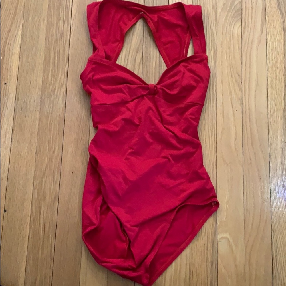 Red dance leotard